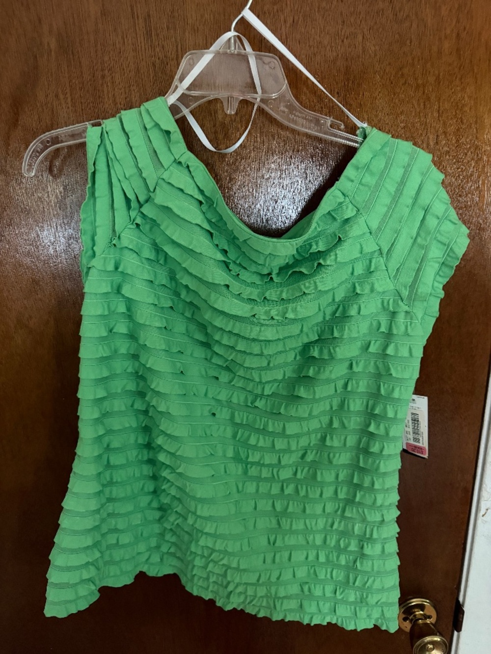 Green Ruffled Blouse